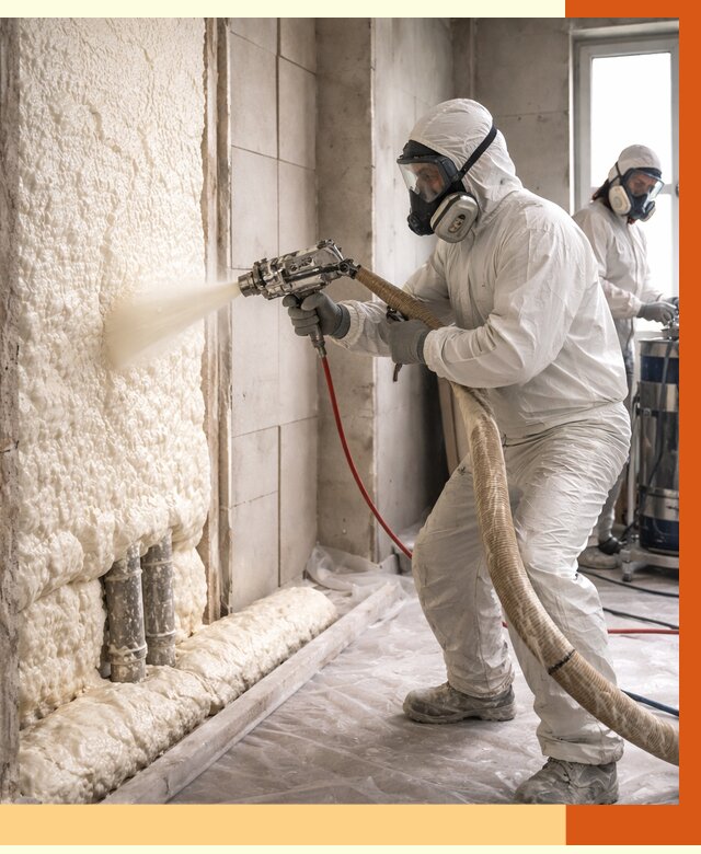 Напыление пенополиуретана в Еманжелинске от 7703 руб./м2 — услуги и монтаж ППУ | ТепломастерМнж
