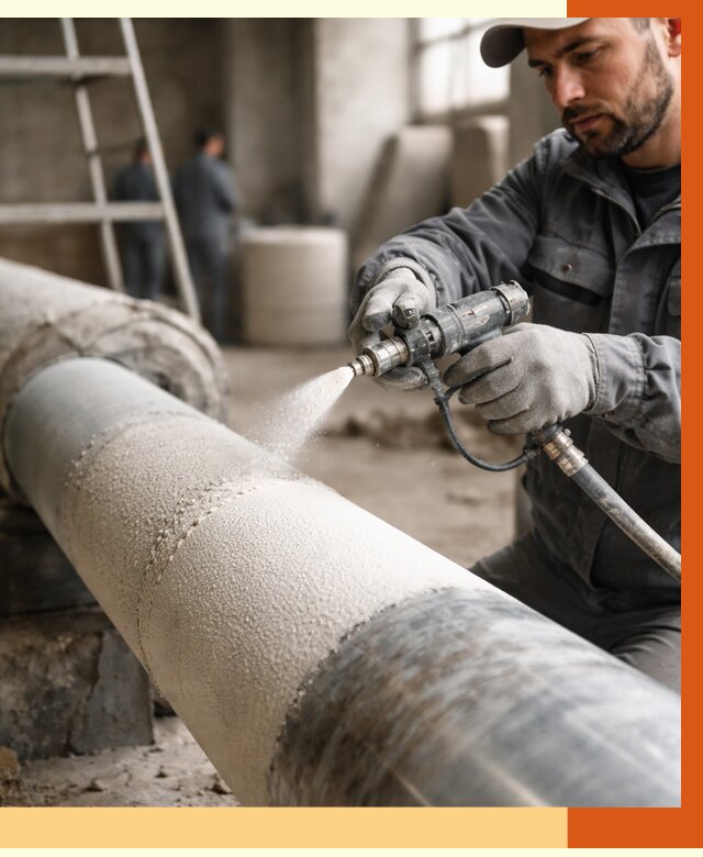 Утепление труб жидкой теплоизоляцией в Еманжелинске от 7703 руб. под ключ | ТепломастерМнж