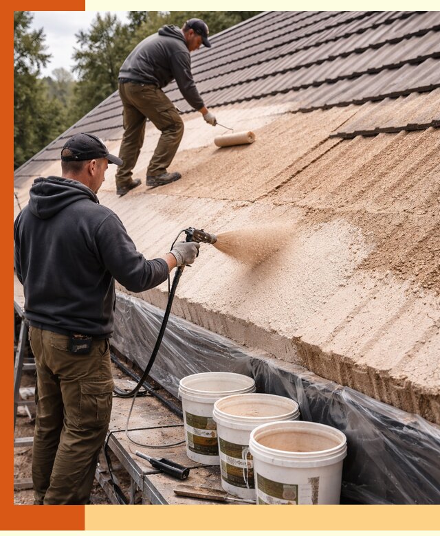 Утепление кровли жидкой пробкой в Еманжелинске для домов и зданий
