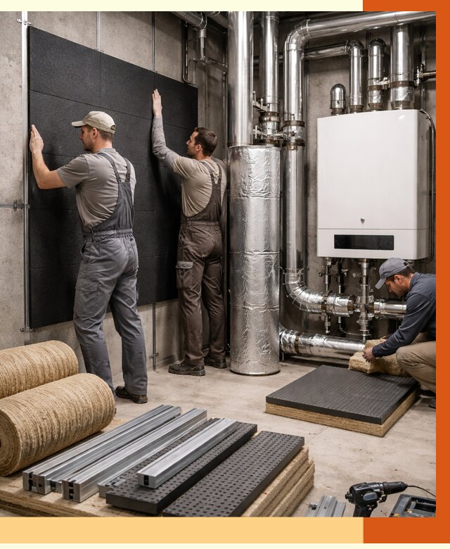 Шумоизоляция котельной в Еманжелинске от 6676 руб. под ключ | Профессиональная звукоизоляция — ТепломастерМнж