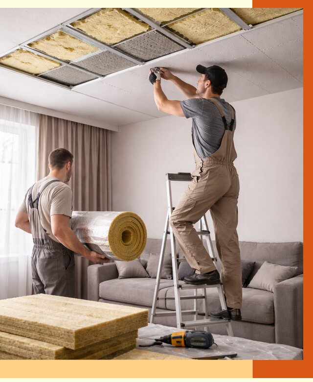 Шумоизоляция потолка в Еманжелинске от 2311 руб. под ключ | Профессионально — ТепломастерМнж