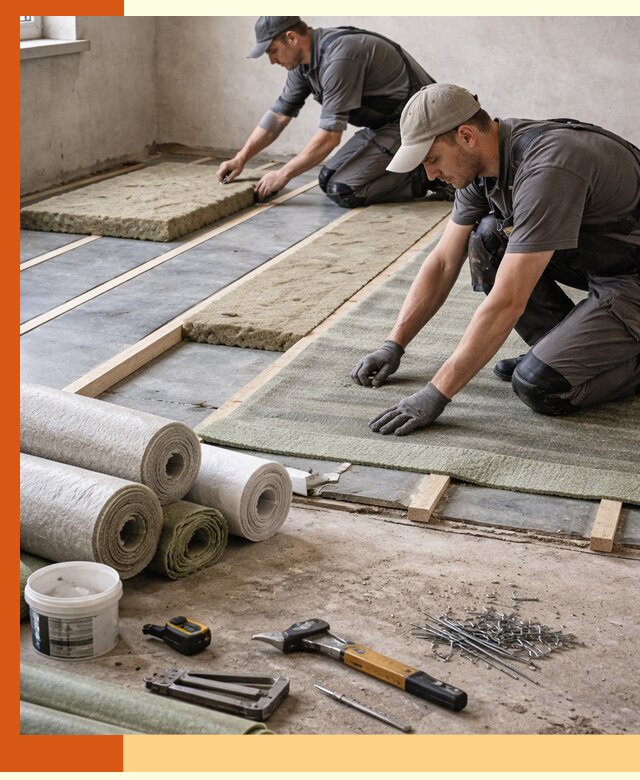 Шумоизоляция пола в Еманжелинске — профессиональная звукоизоляция помещений