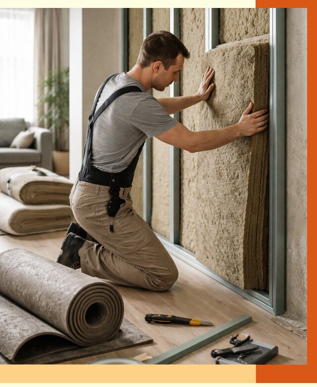 Шумоизоляция перегородок в Еманжелинске от 1695 руб. за м2 — ТепломастерМнж