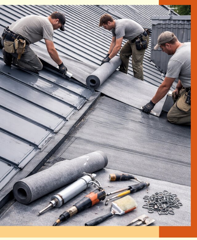 Гидроизоляция металлической кровли полимочевиной в Еманжелинске от 8730 руб. | ТепломастерМнж