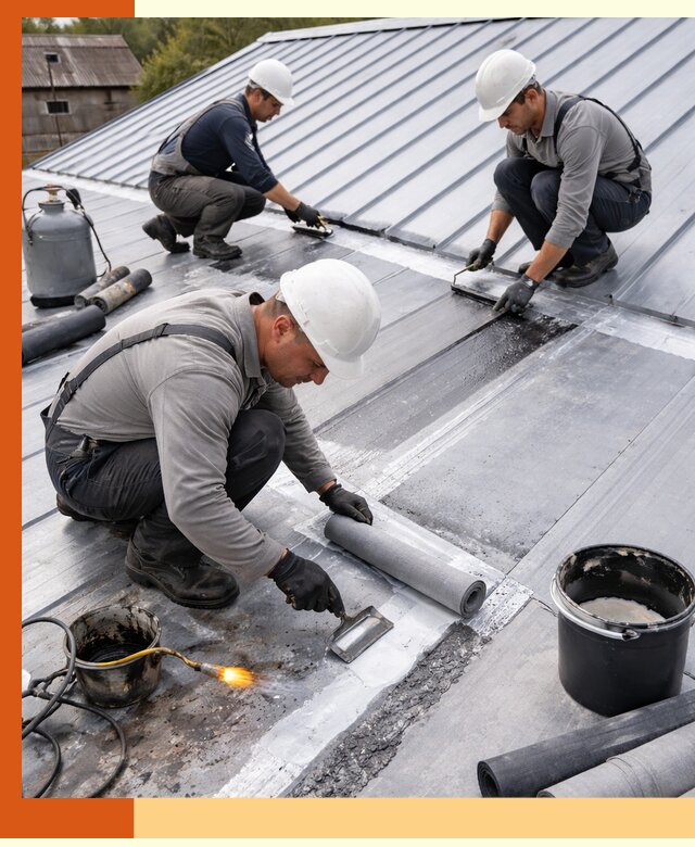 Гидроизоляция металлической кровли с гарантией в Еманжелинске