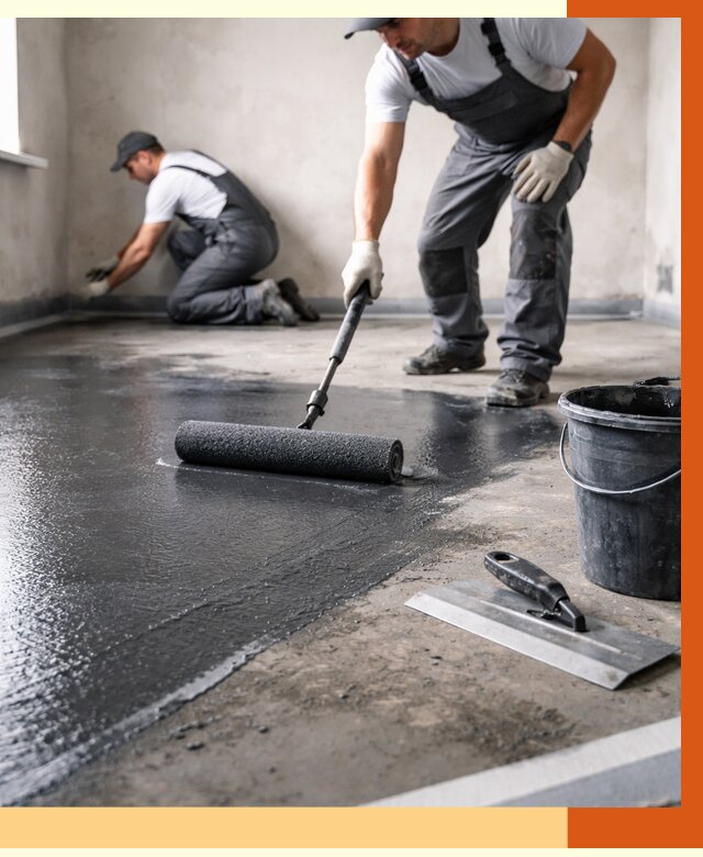 Профессиональная гидроизоляция пола в Еманжелинске от 8730 руб. под ключ | ТепломастерМнж