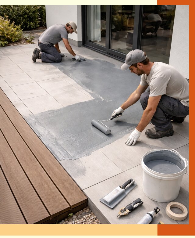 Гидроизоляция террасы в Еманжелинске под ключ от 7703 руб./м² | ТепломастерМнж