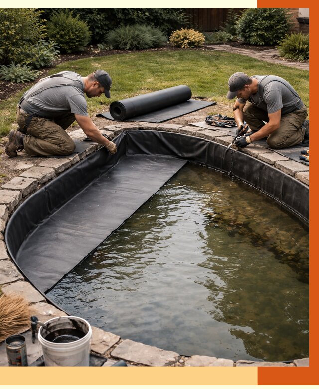 Гидроизоляция пруда в Еманжелинске от 15407 руб. под ключ | ТепломастерМнж профессионально