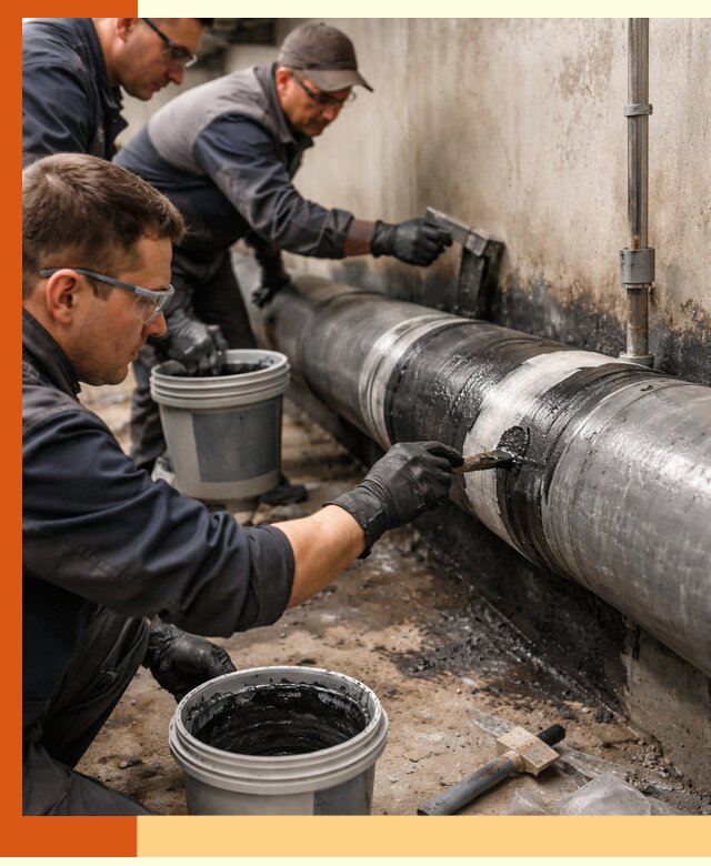Гидроизоляция труб в Еманжелинске — защита и герметизация коммуникаций