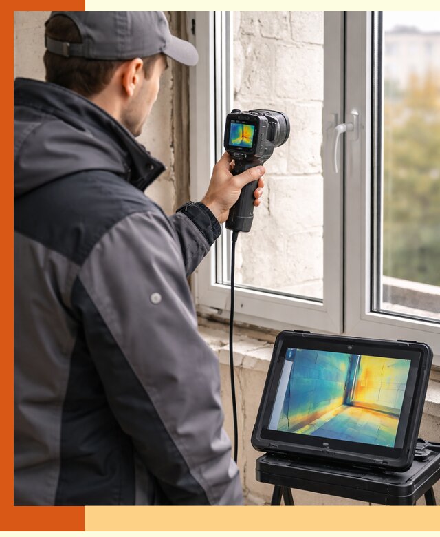 Тепловизионное обследование дома в Еманжелинске для выявления утечек тепла