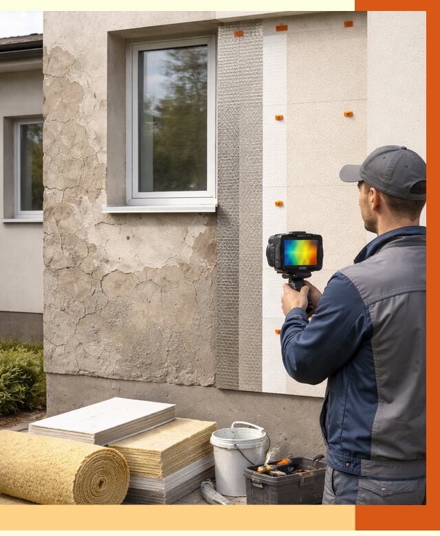 Тепловизионное обследование фасада в Еманжелинске от 4622 руб. под ключ | ТепломастерМнж