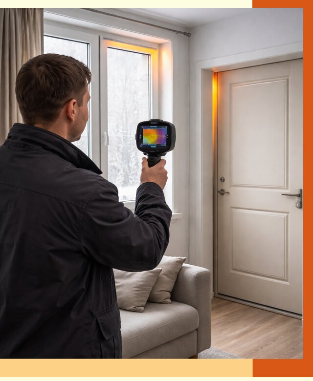 Тепловизионное обследование окон и дверей в Еманжелинске от 4622 руб. | ТепломастерМнж