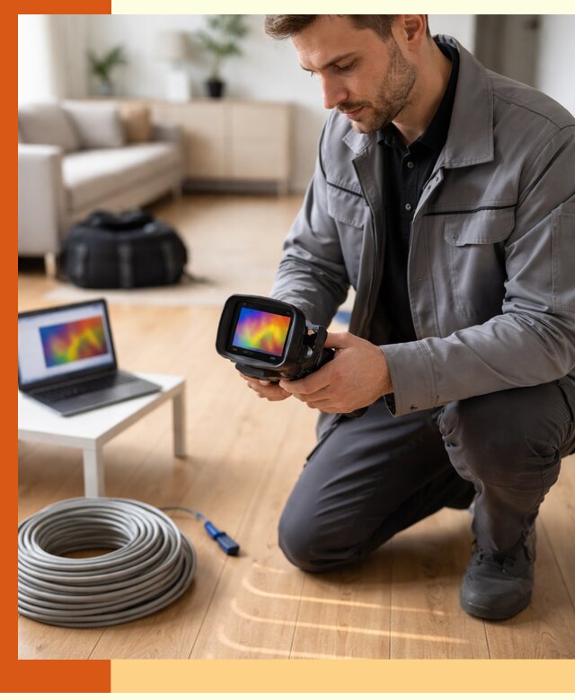 Тепловизионное обследование тёплого пола в Еманжелинске для точной диагностики